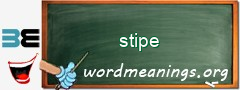 WordMeaning blackboard for stipe
